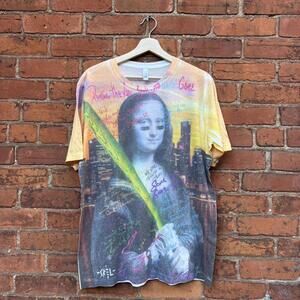 skel Jason Skeldon all over print Mona Lisa t shirt XL